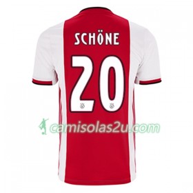 Camisolas de Futebol AFC Ajax Lasse Schöne 20 Equipamento Principal 2019/20 Manga Curta